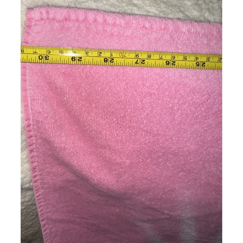Disneyland Princess Beach Towel Cinderella's Castle Pink Stars Sparkles 30 X 58